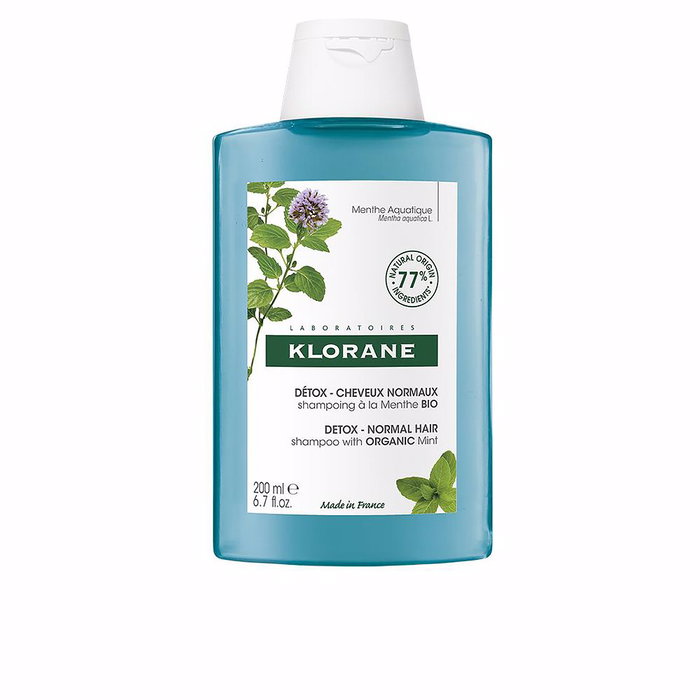 Klorane A La Menta BIO Champú Detox Purificante para Cabello Normal, 200 ml Klorane A La Menta BIO Champú Detox Purificante para Cabello Normal, 200 ml