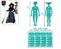 Halloween Disfraz de Bruja Infantil Multicolor con Sombrero Puntiagudo - Vestido y Tocado para Niña 7-9 Años