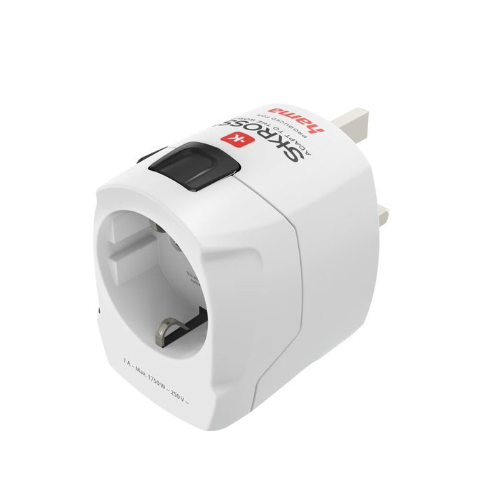 Hama World Travel Pro Adaptador de enchufe eléctrico universal blanco