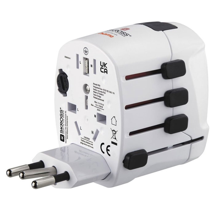 Hama World Travel Pro Adaptador de enchufe eléctrico universal blanco