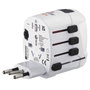 Hama World Travel Pro Adaptador de enchufe eléctrico universal blanco