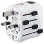 Hama World Travel Pro Adaptador de enchufe eléctrico universal blanco