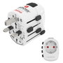 Hama World Travel Pro Adaptador de enchufe eléctrico universal blanco