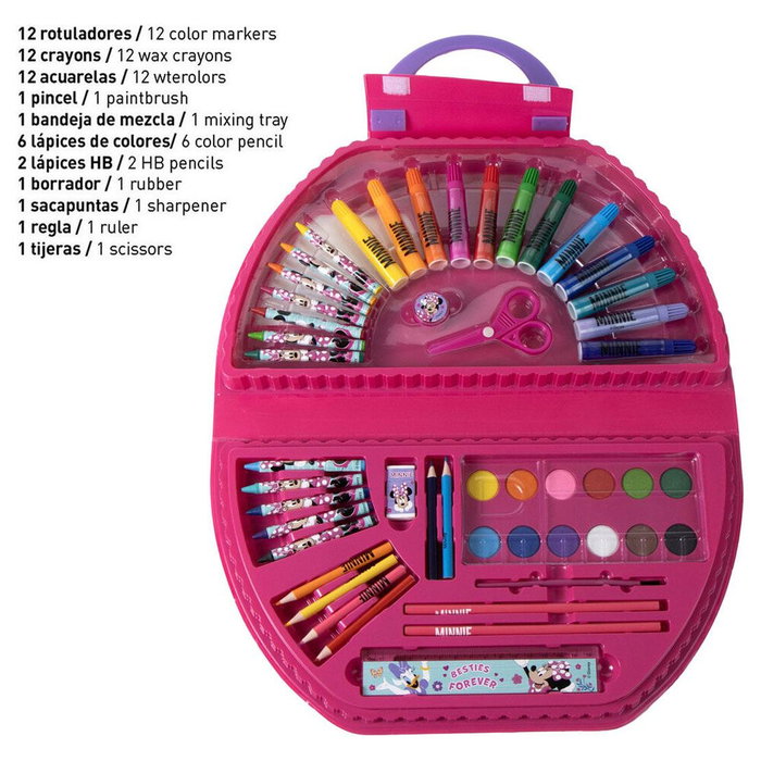 Cerdá Set Coloreable Minnie Disney 50 Piezas Rosa