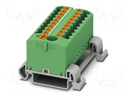 PHOENIX CONTACT PTFIX 6/18X2,5-NS35A GN conector de carril de 19 bornas