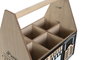 DKD Home Decor Botellero Vintage Natural Negro 16.5 x 26 x 27 cm (2 Unidades)