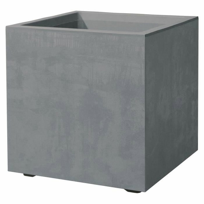Deroma Maceta Cubo Autorriego Gris Ceniza 39 cm