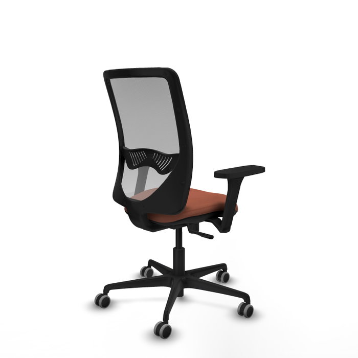 PIQUERAS Y CRESPO Silla de oficina Zulema con mecanismo Sincro, Tela Marrón y Malla Gris PIQUERAS Y CRESPO Silla de oficina Zulema con mecanismo Sincro, Tela Marrón y Malla Gris