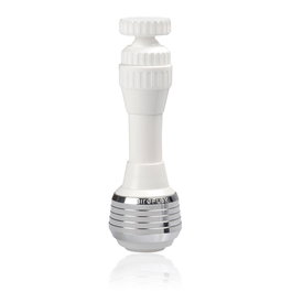 Siroflex Atomizador Ducha Economizador Blanco Cromado 11 cm, Cabezal 360°, Blue Line, Chorros Ducha y Concentrado, Rosca 22x1/24x1