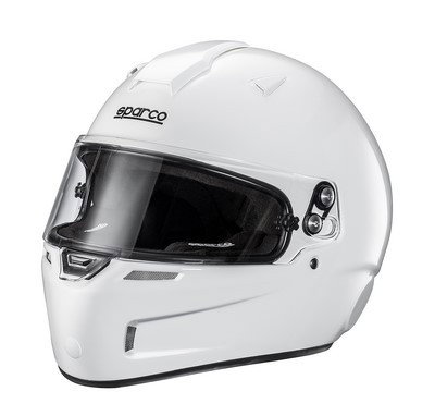 Sparco S0033551S Casco Sky KF-5W Kevlar-Fiberglass FIA Karting Talla S Blanco