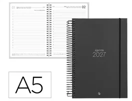 Liderpapel Agenda Olbia 2027 día por página A5 negro