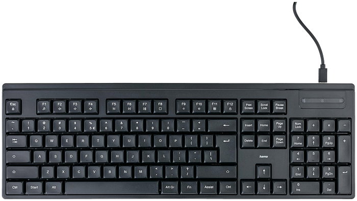 Hama CK-100/WKM-100 Teclado con cable 100% (full-size) Negro Distribución Polaca Hama CK-100/WKM-100 Teclado con cable 100% (full-size) Negro Distribución Polaca