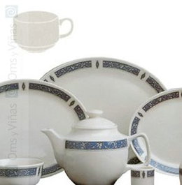 Steelite Taza Moca Apilable - Vajilla, 10 cm - Azul Marina (Set de 6)