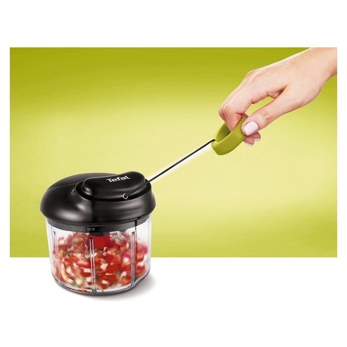 Tefal K13204 Picadora Universal Ingenio Negro, Verde, Transparente