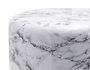 DKD Home Decor Mesita Auxiliar de Hierro Símil Mármol Blanco y Dorado