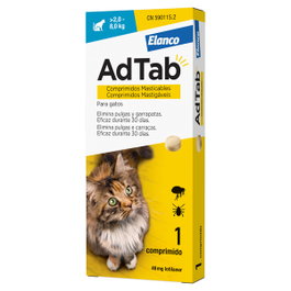 Elanco Adtab 48 mg Comprimidos Masticables para Gatos de 2-8 kg