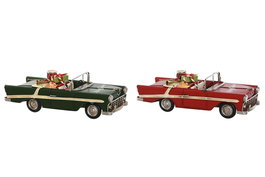 DKD Home Decor Vehiculo Decoracion Navidad Tradicional Rojo Verde 37 x 12 x 15.5 cm (2 Unidades)