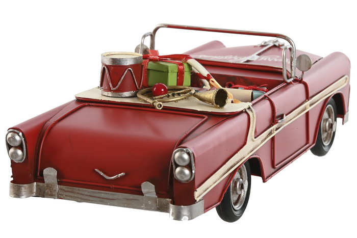 DKD Home Decor Vehiculo Decoracion Navidad Tradicional Rojo Verde 37 x 12 x 15.5 cm (2 Unidades)
