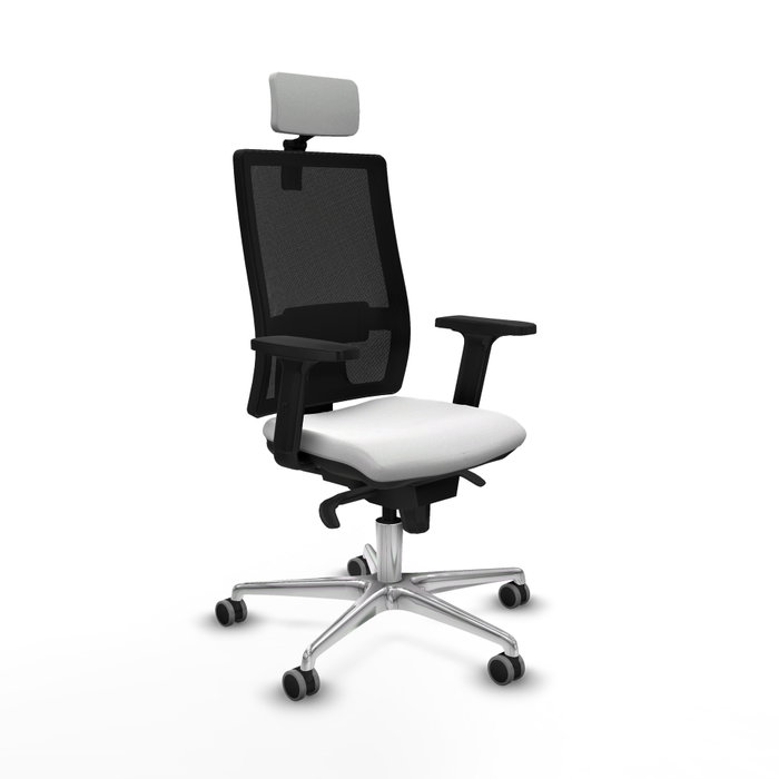 PIQUERAS Y CRESPO Silla de oficina Horna con mecanismo Sincro, Blanco y Negro PIQUERAS Y CRESPO Silla de oficina Horna con mecanismo Sincro, Blanco y Negro