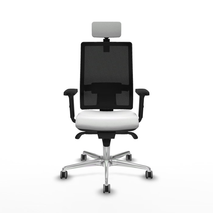 PIQUERAS Y CRESPO Silla de oficina Horna con mecanismo Sincro, Blanco y Negro PIQUERAS Y CRESPO Silla de oficina Horna con mecanismo Sincro, Blanco y Negro