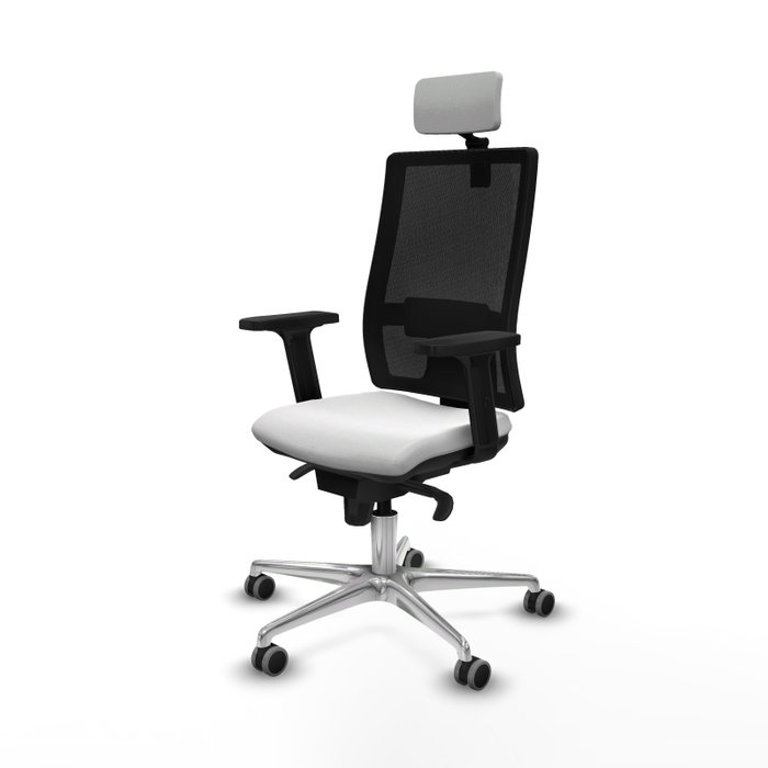 PIQUERAS Y CRESPO Silla de oficina Horna con mecanismo Sincro, Blanco y Negro PIQUERAS Y CRESPO Silla de oficina Horna con mecanismo Sincro, Blanco y Negro
