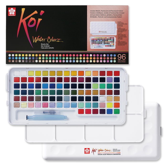 Sakura Koi Water Colors Studio Set con 96 medias pastillas Sakura Koi Water Colors Studio Set con 96 medias pastillas