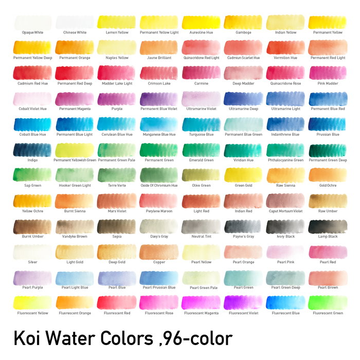 Sakura Koi Water Colors Studio Set con 96 medias pastillas Sakura Koi Water Colors Studio Set con 96 medias pastillas