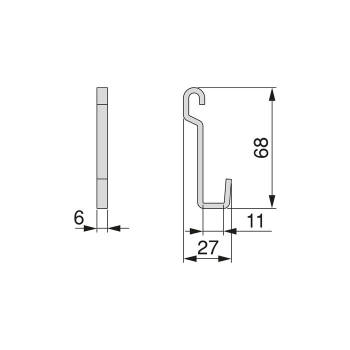 Emuca Lote de 5 ganchos para colgar accesorios de cocina en la pared Titane, Acero, Gris antracita