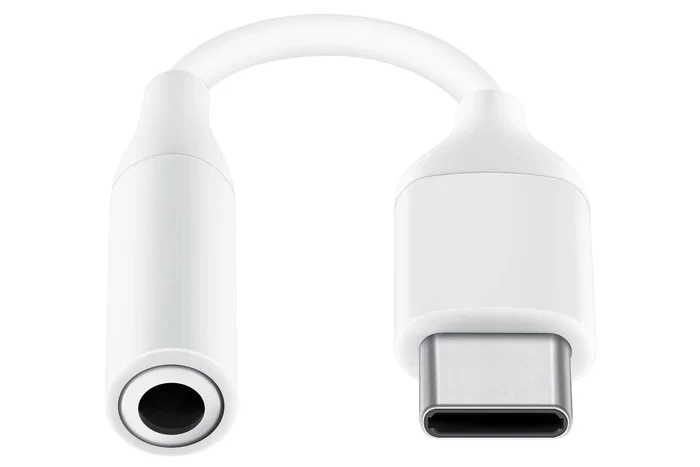 Samsung EE-UC10J Adaptador USB-C a Jack 3.5mm (Blanco) – Audio Alta Calidad 24bits/192kHz