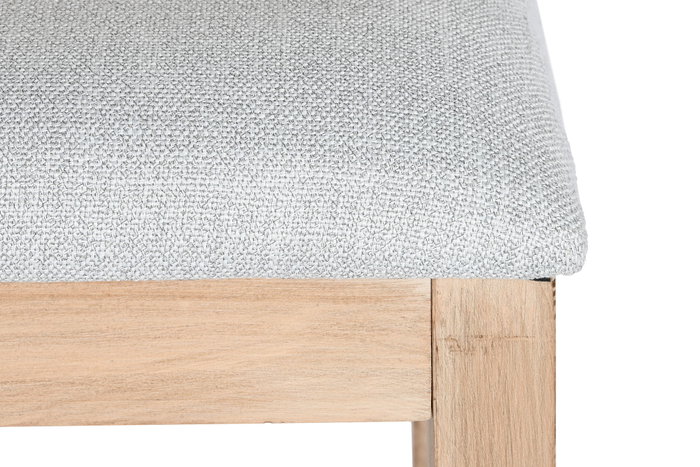 DKD Home Decor Silla Abeto Poliéster Gris Claro