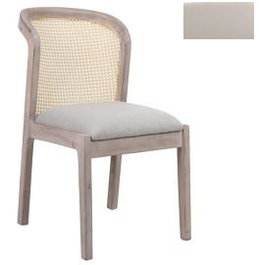 DKD Home Decor Silla Abeto Poliéster Gris Claro