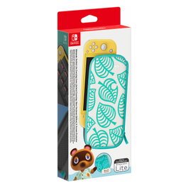 Nintendo Funda y Protector de Pantalla para Nintendo Switch Lite - Edición Animal Crossing Verde y Blanco