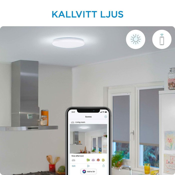 Wiz Plafón inteligente Adria Wi-Fi 17 W 4000 K 1700 lm ø32 cm Wiz Plafón inteligente Adria Wi-Fi 17 W 4000 K 1700 lm ø32 cm