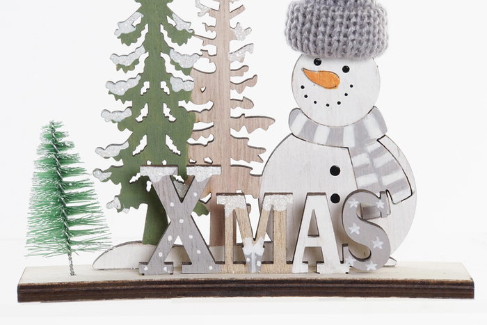 DKD Home Decor Decoración de Madera Xmas Surtido de 2