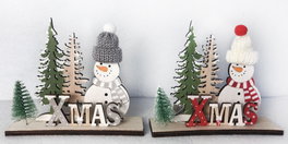 DKD Home Decor Decoración de Madera Xmas Surtido de 2