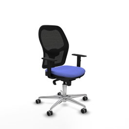 PIQUERAS Y CRESPO Silla de oficina Jorquera con mecanismo Sincro, Azul claro/Negro