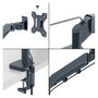 LEITZ Brazo Dual Ergo Space Saving para Monitor y Portátil - Gris Oscuro