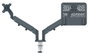 Leitz Brazo Dual para Monitor y Portátil Ergo Space Saving Gris Oscuro