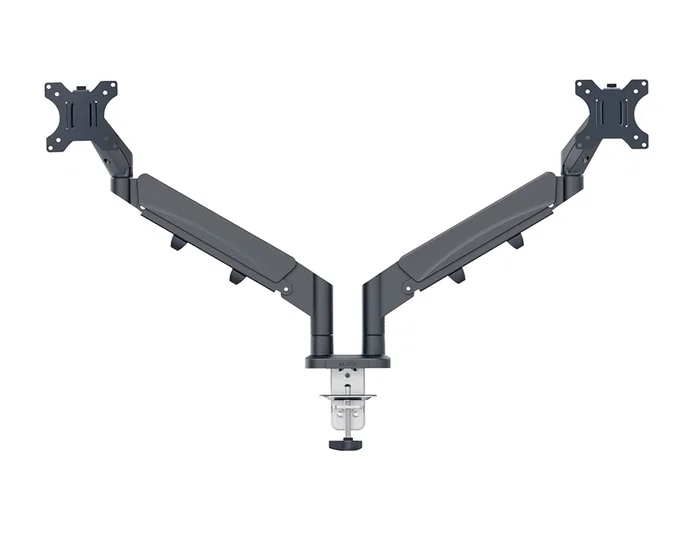 Leitz Brazo Dual para Monitor y Portátil Ergo Space Saving Gris Oscuro