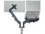 Leitz Brazo Dual Ergo Space Saving para Monitor y Portátil, Gris Oscuro
