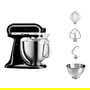 KitchenAid Robot de cocina Artisan 5KSM185PSEOB 4,8L Negro Batir, Amasar, Mezclar