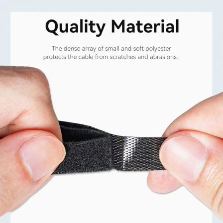 Vention KANB0 Tira Organizadora de Cables, 12cm, Negro, Poliéster y Nailon