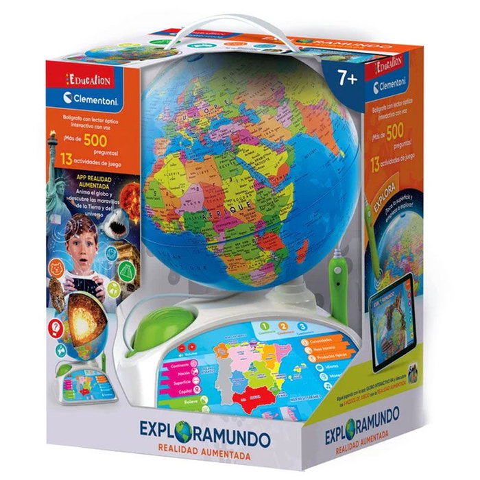 Clementoni Globo Terráqueo Interactivo Exploramundo con Realidad Aumentada y Lápiz Óptico Clementoni Globo Terráqueo Interactivo Exploramundo con Realidad Aumentada y Lápiz Óptico