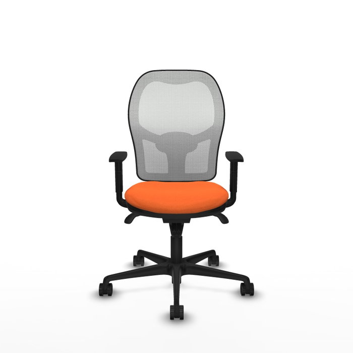 PIQUERAS Y CRESPO Silla de oficina Jorquera con mecanismo Sincro, Naranja y Blanco PIQUERAS Y CRESPO Silla de oficina Jorquera con mecanismo Sincro, Naranja y Blanco