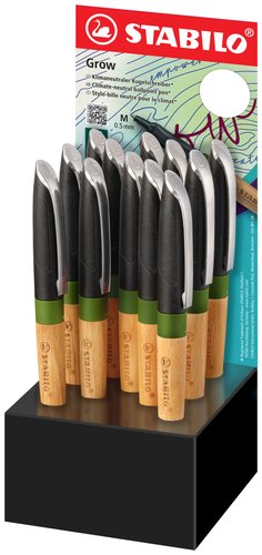 Stabilo Bolígrafo Grow 0.5 Verde Musgo/Roble Tinta Azul (Expositor de 12 unidades) Stabilo Bolígrafo Grow 0.5 Verde Musgo/Roble Tinta Azul (Expositor de 12 unidades)