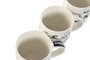 DKD Home Decor Taza Loft Porcelana New Bone Negro Blanco Gatitos Apto Microondas y Lavavajillas 12 Unidades 8.5x9x12.5 cm