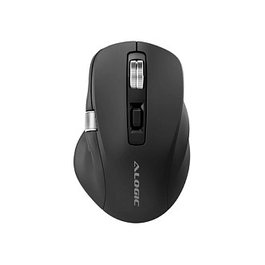 ALOGIC Apex AMBT7KBK Ratón Inalámbrico Bluetooth para PC, Mac, Linux, Android, iOS, 7 Botones, 6400 DPI, Negro, Ergonomico