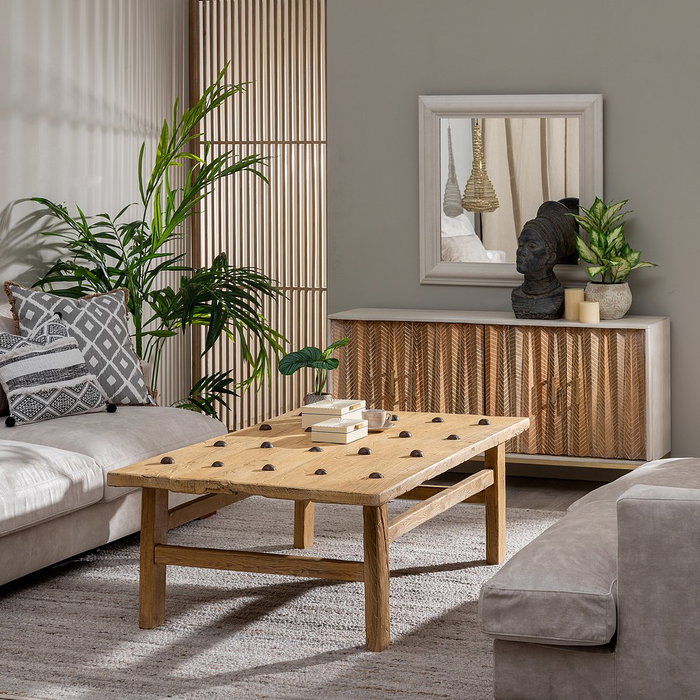 Mesa Centro Natural Madera Oriental 173 X 87 X 47 cm