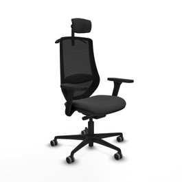 PIQUERAS Y CRESPO Silla de oficina Mardos con mecanismo Sincro/Traslack Gris oscuro