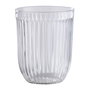 Day Vaso de Vidrio Borosilicato 380 ml con Relieve Estriado - Transparente